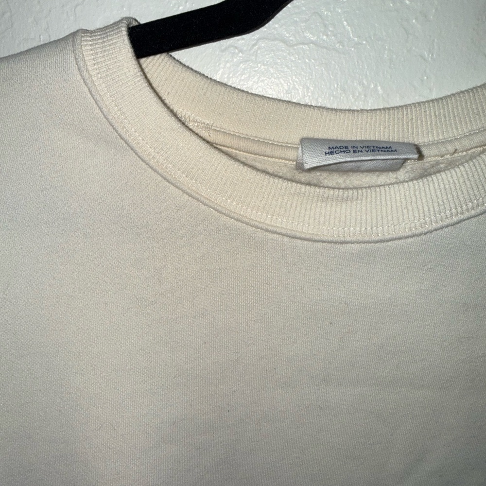 Champion Classic Powerblend Small C Logo Crewneck Sweatshirt - Cream Size L - Picture 11 of 13
